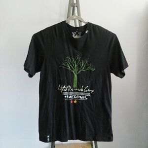 Lrg Black NWOT Embroidered Tree Star Jamaican Tee